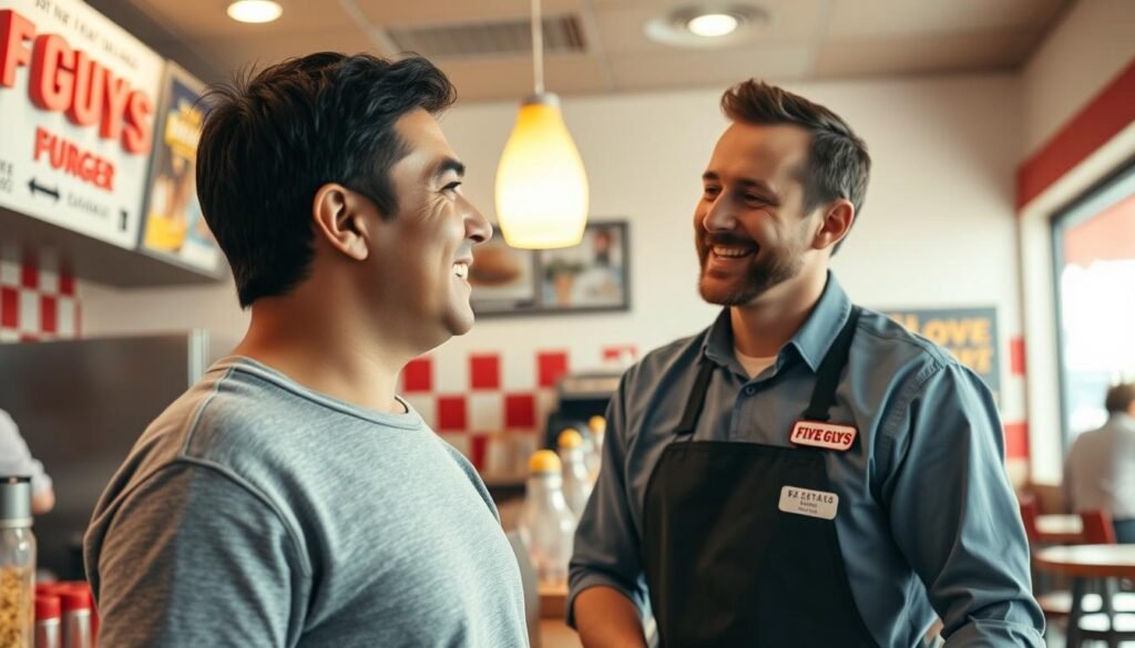communicating with staff Five Guys