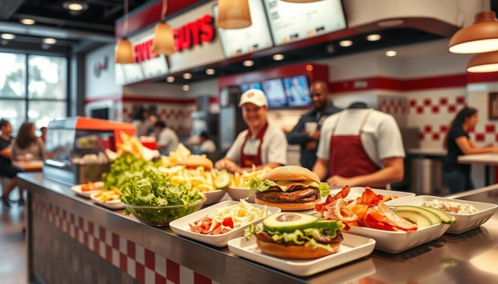 customizing orders for a perfect keto meal at Five Guys