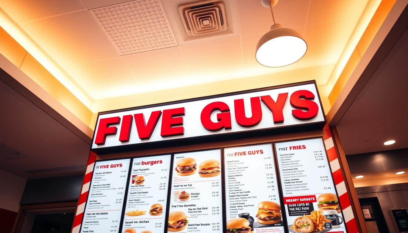five guys hamburger menu
