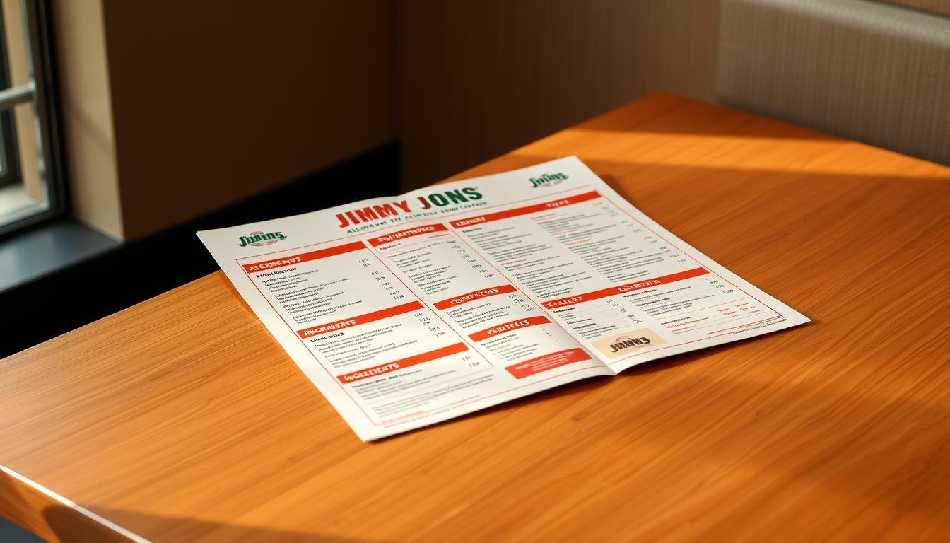 jimmy john's allergen menu
